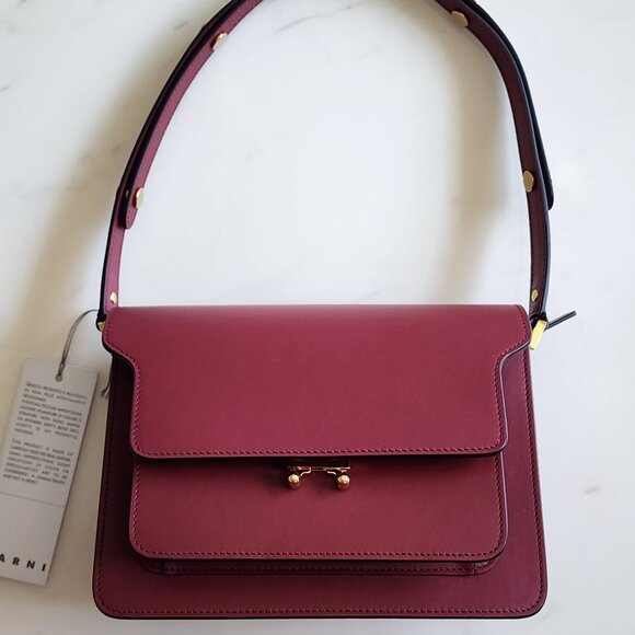 NWT-MARNI TRUNK BAG CALF SKIN MEDIUM โค๏ธ(#202) - Picture 3 of 12